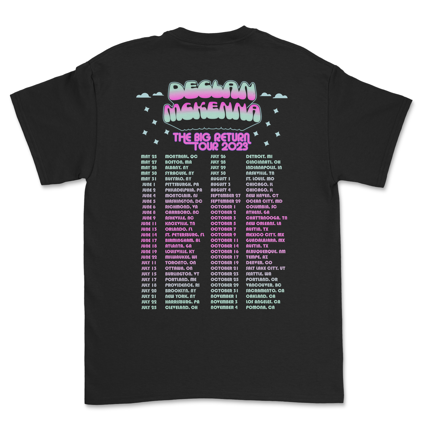 2023 The Big Return Tour T-shirt